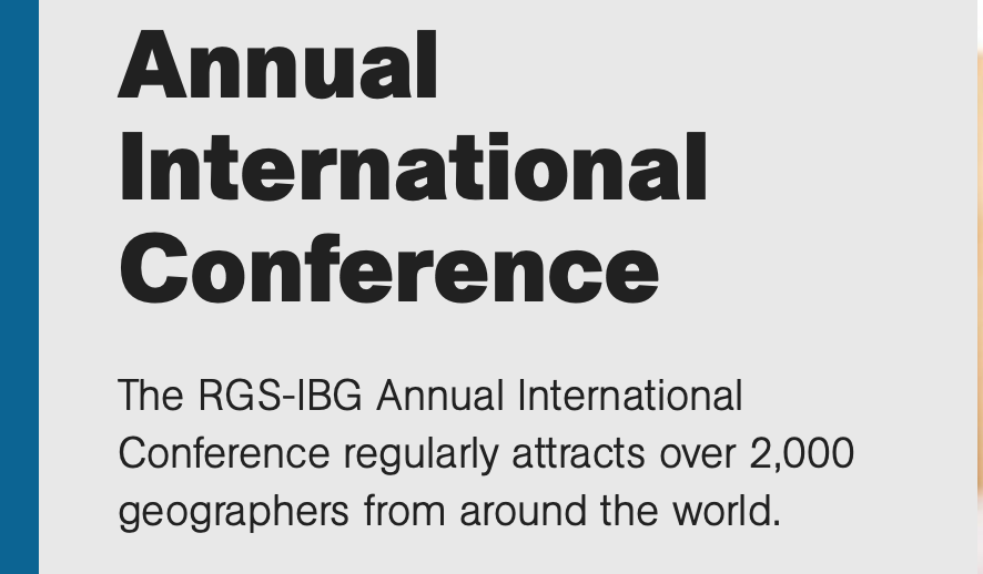 PYGYRG Call for 2026 Royal Geographical Society (with IBG) Annual International Conference